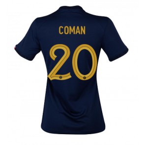 Frankrike Kingsley Coman #20 Hemmatröja Kvinnor VM 2022 Kortärmad